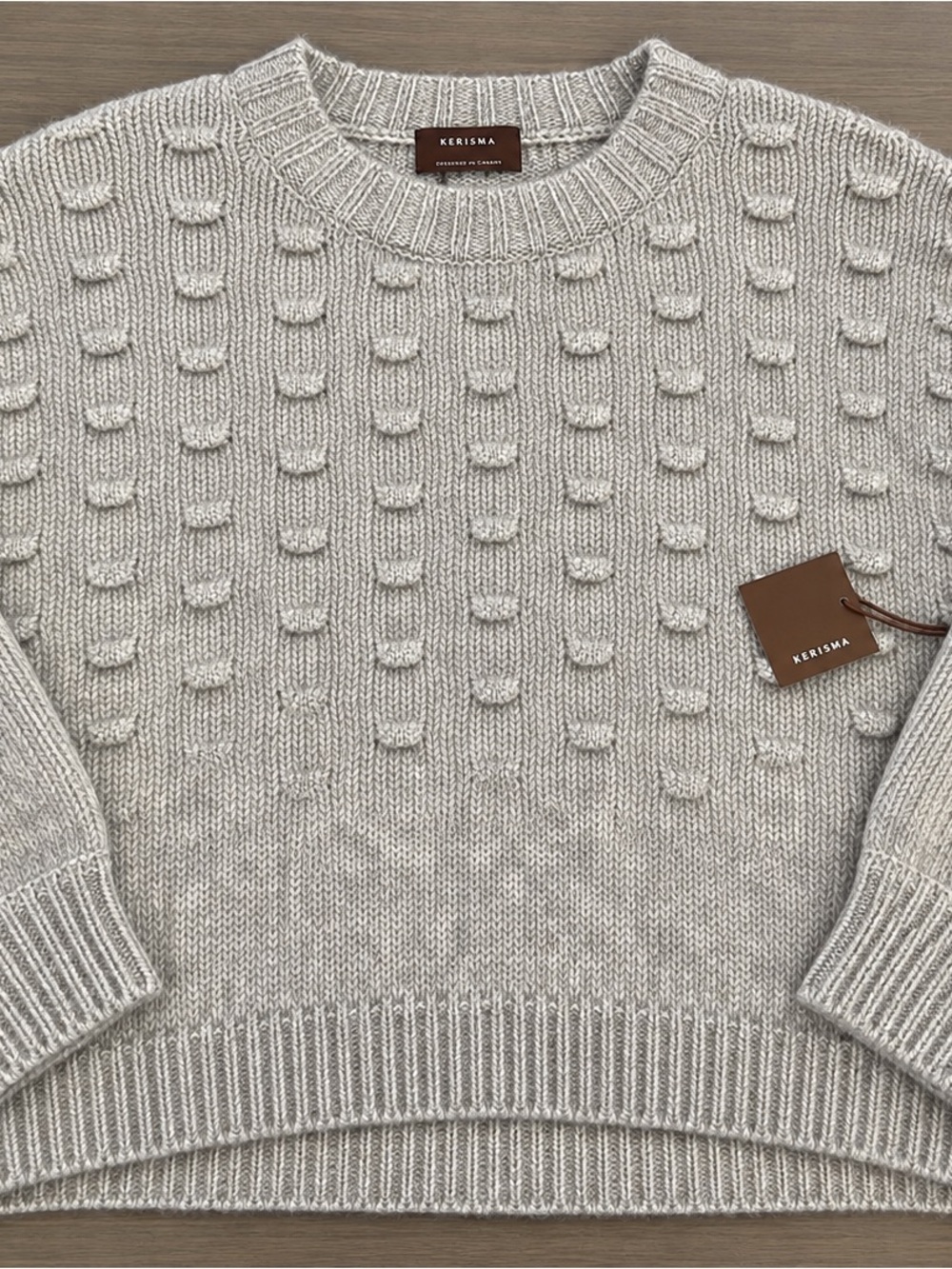 Kerisma Bisoux Sweater S/M Alpaca Blend 3D Knit Oversized NWT